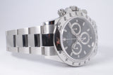 ROLEX DAYTONA STAINLESS STEEL BLACK DIAL 116520 WATCH & BOX