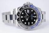 ROLEX 2013 GMT CERAMIC MASTER II "BATMAN" OYSTER BRACELET 116710 BOX & PAPERS