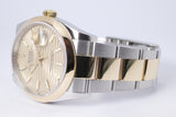 ROLEX 2025 DATEJUST 36 TWO TONE FLUTED MOTIF, DOMED BEZEL, OYSTER BRACELET 126203 BOX & PAPERS $14,650
