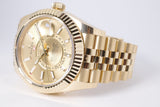 ROLEX NEW 2024 YELLOW GOLD SKY-DWELLER CHAMPAGNE DIAL JUBILEE BRACELET 336938 BOX & PAPERS