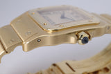 CARTIER 1989 YELLOW GOLD SANTOS GALBEE QUARTZ W20009C5 UNPOLISHED BOX & PAPERS