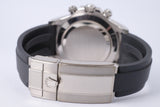 ROLEX WHITE GOLD DAYTONA OYSTER FLEX RUBBER STRAP 116519LN BOX & PAPERS $43,975
