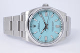 ROLEX 2022 OYSTER PERPETUAL 36 TURQUOISE TIFFANY BLUE 126000 BOX & PAPERS $14,500