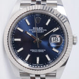 ROLEX 2022 DATEJUST 41 BLUE DIAL JUBILEE BRACELET 126334 WATCH ONLY $12,975