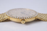 PIAGET MENS VINTAGE YELLOW GOLD DANCER, DIAMOND RUBY DIAL, MANUAL WIND WATCH MINT UNPOLISHED BOX & PAPERS $15,800