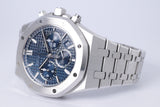 AUDEMARS PIGUET 2022 38mm ROYAL OAK BLUE CHRONOGRAPH 26315ST BOX & PAPERS