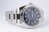 ROLEX DATEJUST 41 BLUE DIAL OYSTER BRACELET 126334 BOX & PAPERS $11,500