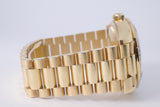ROLEX YELLOW GOLD DAY-DATE 36 PRESIDENT MOP DIAMOND DIAL 128348RBR BOX & PAPERS