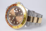 ROLEX 2004 TWO TONE GMT MASTER II ROOTBEER OYSTER 16713 WATCH ONLY