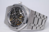 AUDEMARS PIGUET 2013 39mm ROYAL OAK SKELETON STAINLESS STEEL 15305ST BOX & PAPERS