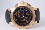 HARRY WINSTON ROSE GOLD OCEAN DUAL TIME BOX & SERVICE PAPERS