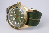 TUDOR 2021 YELLOW GOLD BLACK BAY 58 GREEN DIAL M79018V BOX & PAPERS