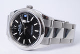 ROLEX DATEJUST 36 SMOOTH BEZEL BLACK DIAL MINT 126200 BOX & PAPERS $7,975