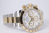 ROLEX  DAYTONA TWO TONE WHITE DIAL MINT BOX & PAPERS 116503 BOX & PAPER $20,500