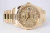 ROLEX YELLOW GOLD DAY-DATE 36mm PRESIDENT CHAMPAGNE JUBILEE DIAMOND DIAL 118238 BOX & PAPERS