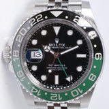 ROLEX 2025 STAINLESS STEEL GMT MASTER II "LEFTY" "DESTRO" BLACK & GREEN "SPRITE" JUBILEE 126720 BOX & PAPERS