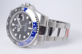 ROLEX 2017 GMT CERAMIC MASTER II "BATMAN" OYSTER BRACELET UNWORN WITH STICKERS 116710 BOX & PAPERS $14,975