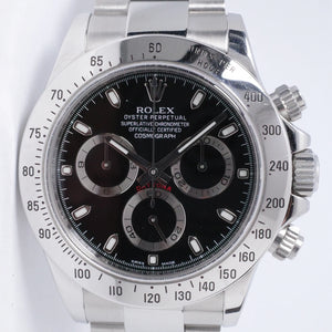 ROLEX 2014 DAYTONA STAINLESS STEEL BLACK DIAL 116520 NEAR MINT BOX & PAPERS $20,800