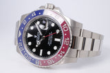 ROLEX WHITE GOLD GMT MASTER II RED & BLUE CERAMIC PEPSI MINT BOX & PAPERS 116719