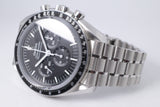 OMEGA SPEEDMASTER PROFESSIONAL MOONWATCH SAPPHIRE SANDWICH SIGNED BY ASTRONAUT CHARLIE DUKE BOX & PAPERS $8,500