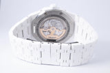 AUDEMARS PIGUET 41mm ROYAL OAK WHITE CERAMIC PERPETUAL CALENDAR 26579CB BOX & PAPERS $299,975