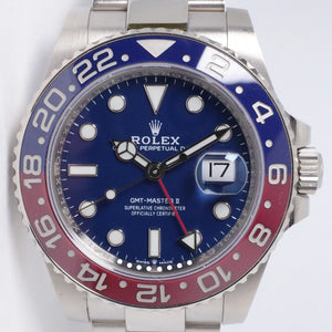 ROLEX 2022 WHITE GOLD GMT PEPSI BLUE DIAL 126719 BOX & PAPERS $33,975