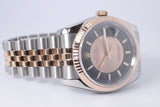 ROLEX DATEJUST 36 TWO TONE ROSE GOLD TUXEDO DIAL JUBILEE BRACELET 116231 BOX & PAPERS $11,975