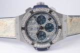 HUBLOT 41mm BIG BANG JEANS STAINLESS STEEL, FACTORY DIAMOND BEZEL WITH PAPERS 341.SL.2770.NR.1204.JEANS