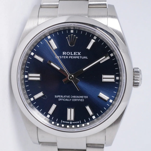 ROLEX 2024 36mm OYSTER PERPETUAL 126000 BLUE DIAL BOX & PAPERS