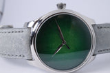 MOSER & CIE ENDEAVOUR CENTRE SECONDS LIME GREEN ENAMEL DIAL MINT BOX & PAPERS