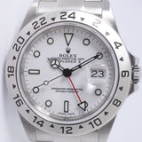 ROLEX 40mm EXPLORER II WHITE POLAR DIAL 16570 BOX & PAPERS