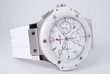 HUBLOT 2021 44mm BIG BANG STAINLESS STEEL WHITE ST. MORITZ MINT BOX & PAPERS