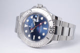 ROLEX 2021 YACHTMASTER STAINLESS STEEL & PLATINUM BLUE DIAL 126622 BOX & PAPERS $12,500