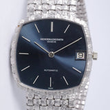 VACHERON CONSTANTIN VINTAGE WHITE GOLD HISTORIQUE AUTOMATIC BLUE DIAL WATCH ONLY $16,000