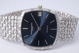 VACHERON CONSTANTIN VINTAGE WHITE GOLD HISTORIQUE AUTOMATIC BLUE DIAL WATCH ONLY $16,000