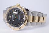 ROLEX TURN-O-GRAPH TWO TONE BLACK DIAL JAPAN LIMITED EDITION 116263 BOX & PAPERS