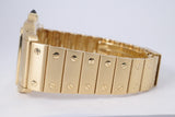 CARTIER 1989 YELLOW GOLD SANTOS GALBEE QUARTZ W20009C5 UNPOLISHED BOX & PAPERS