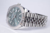 ROLEX DATEJUST 41 MINT GREEN DIAL FLUTED BEZEL JUBILEE BRACELET 126334 BOX & PAPERS $13,800