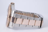 ROLEX TWO TONE GMT MASTER II ROSE GOLD & STEEL ROOT BEER 126711 BOX & PAPERS
