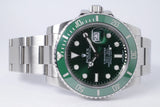 ROLEX SUBMARINER HULK GREEN CERAMIC 116610LV WATCH & BOX