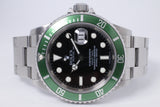 ROLEX GREEN SUBMARINER KERMIT 16610LV BOX & PAPERS