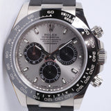 ROLEX WHITE GOLD DAYTONA OYSTER FLEX RUBBER STRAP 116519LN BOX & PAPERS $43,975