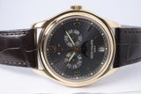 PATEK PHILIPPE YELLOW GOLD ANNUAL CALENDAR SUNBURST SLATE DIAL 5146J WATCH ONLY