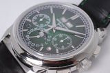 PATEK PHILIPPE PLATINUM GRAND COMPLICATION PERPETUAL CALENDAR CHRONOGRAPH GREEN DIAL 5270P-014 BOX & PAPERS