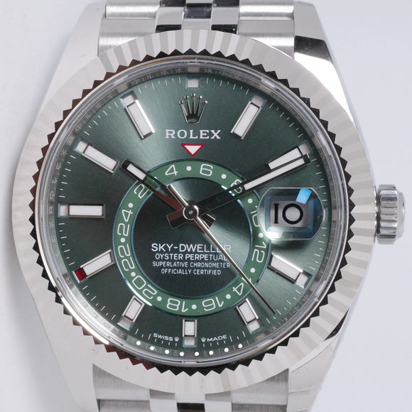 ROLEX NEW 2024 SKY-DWELLER STAINLESS STEEL JUBILEE BRACELET 336934 BOX & PAPERS