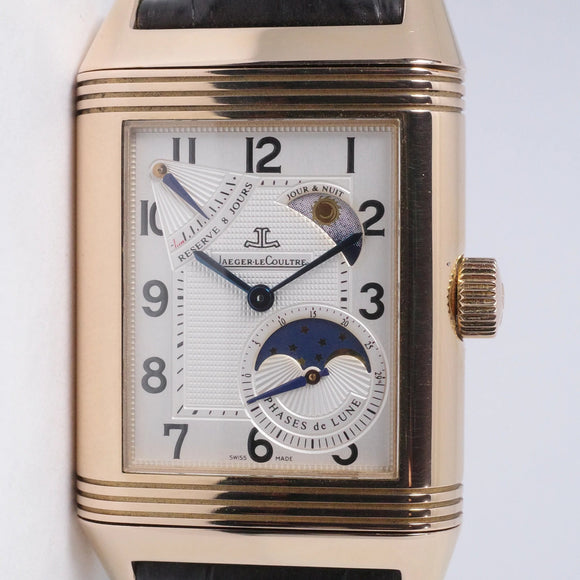 JAEGER LE COULTRE ROSE GOLD SUN MOON REVERSO GRANDE Q3042420 MINT BOX & PAPERS $14,500