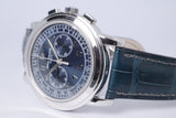 PATEK PHILIPPE PLATINUM MANUAL CHRONOGRAPH BLUE DIAL 5070P MINT BOX & PAPERS $189,975