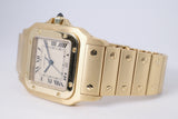 CARTIER 1989 YELLOW GOLD SANTOS GALBEE QUARTZ W20009C5 UNPOLISHED BOX & PAPERS