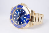 ROLEX 2023 41mm YELLOW GOLD SUBMARINER BLUE 126618 LIKE NEW UNWORN BOX & PAPERS