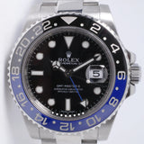 ROLEX GMT BATMAN OYSTER BRACELET MINT 116710 WATCH ONLY
